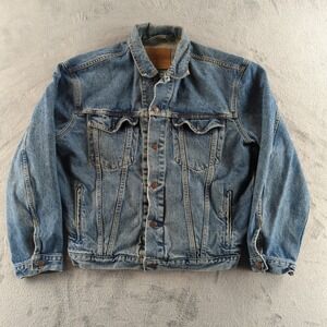 Vintage 90s Levis Trucker Jacket Mens Medium Blue Light Wash Denim 75525 Canada
